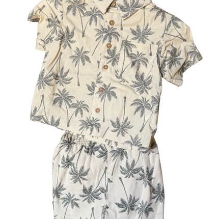 Grayson Mini Shirt and Shorts Palm Tree 12M