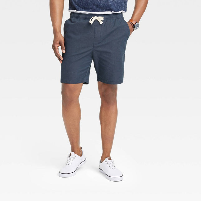 Men's 8" Everyday Relaxed Fit Pull-On Shorts - Goodfellow & Co™ Navy Blue S