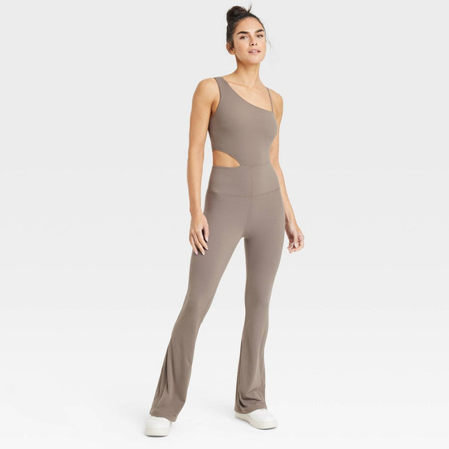 Women's Asymmetrical Flare Bodysuit - JoyLab™ Dark Gray XS