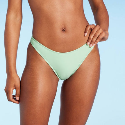 Women's High Leg Extra Cheeky Bikini Bottom - Shade & Shore™ Light Green L