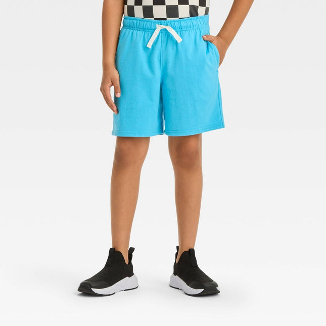 Boys' Knit 'Above the Knee' Pull-On Shorts - Cat & Jack™ Blue S