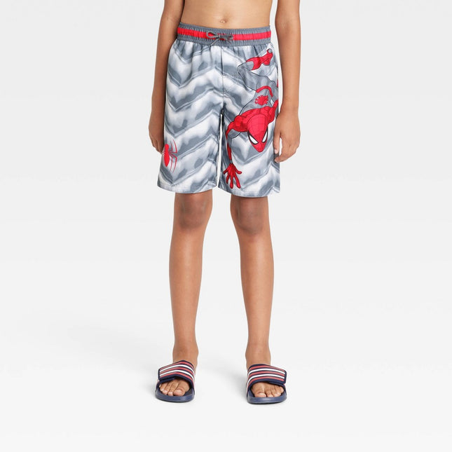 Boys' Spider-Man Swim Shorts - Gray L