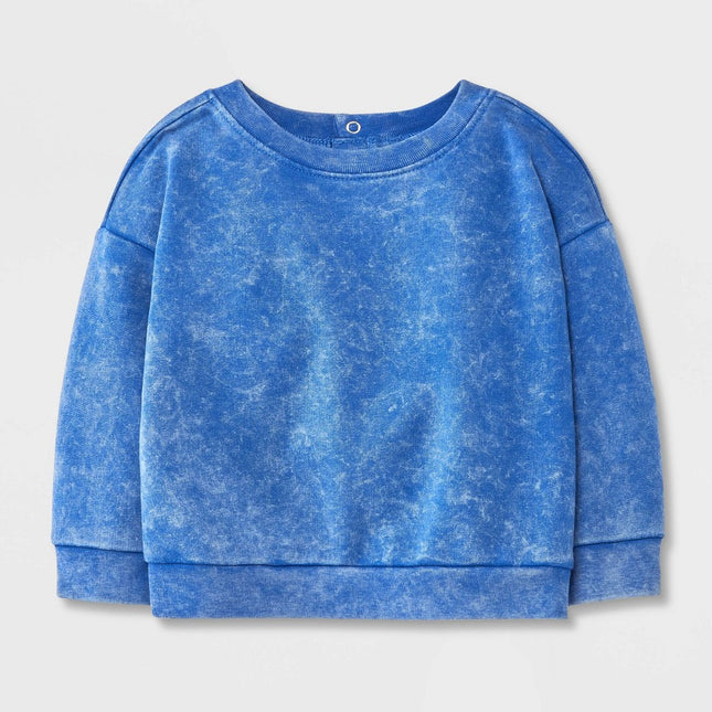 Baby Boys' Sweatshirt - Cat & Jack™ Washed Blue 12M