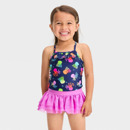 Baby Girls' Octopus One Piece Swimsuit Set - Cat & Jack™ Purple 18M