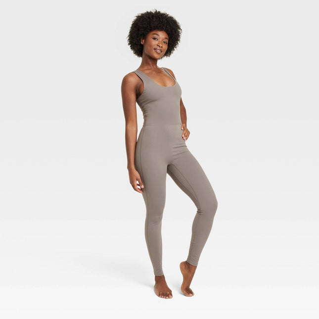 Women's Brushed Sculpt Scoop Neck Bodysuit - All In Motion™ Dark Brown XS