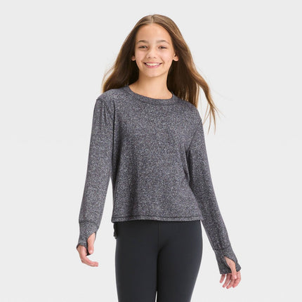 Girls' Cozy Pullover - All In Motion™ Black L