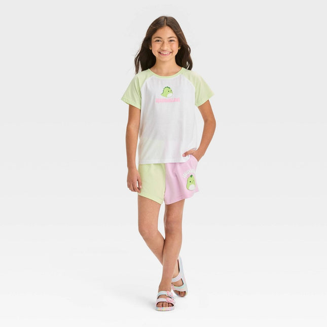 Girls' Squishmallows 2pc Top and Bottom Shorts Set - XS