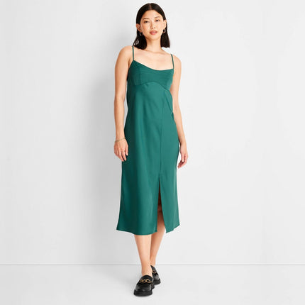 Women's Slip Tank Dress - A New Day™ Teal Green S