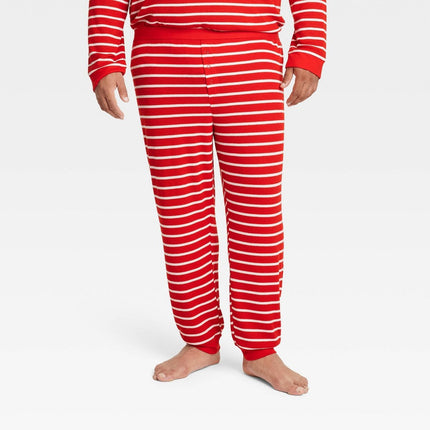 Men's Big & Tall Striped Matching Family Thermal Pajama Pants - Wondershop™ Red 3XLT