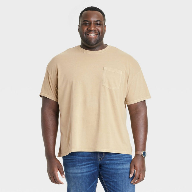 Men's Standard Fit Short Sleeve T-Shirt - Goodfellow & Co™ Tan XXL