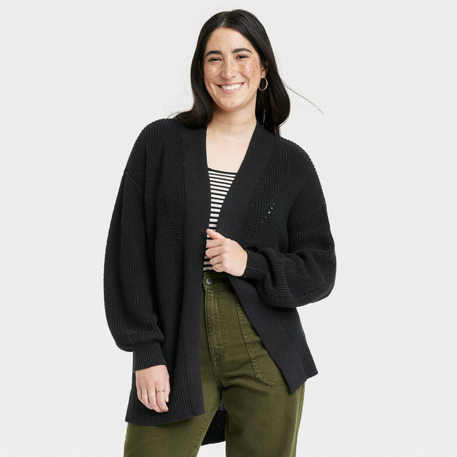 Women's Open-Front Cardigan - Universal Thread™ Black S