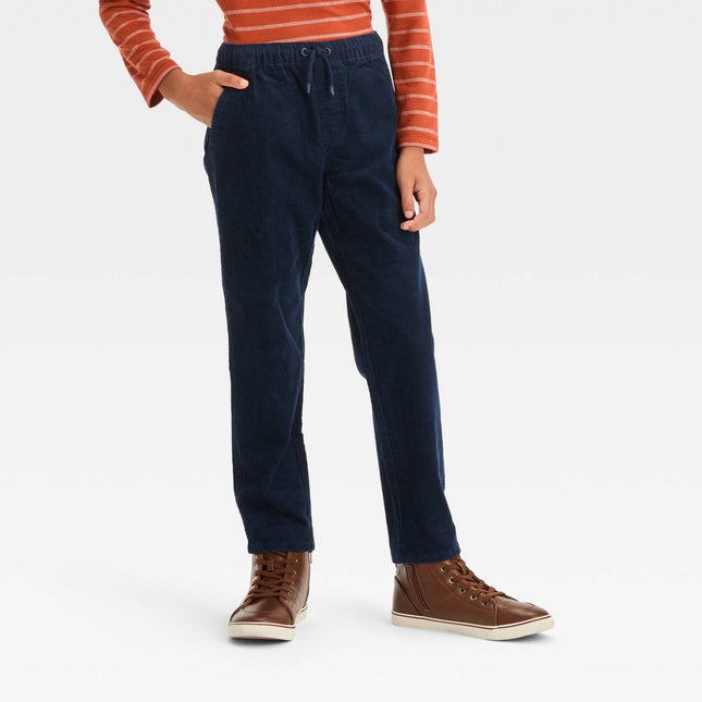 Boys' Relaxed Tapered Corduroy Pull-On Pants - Cat & Jack™ Blue 12