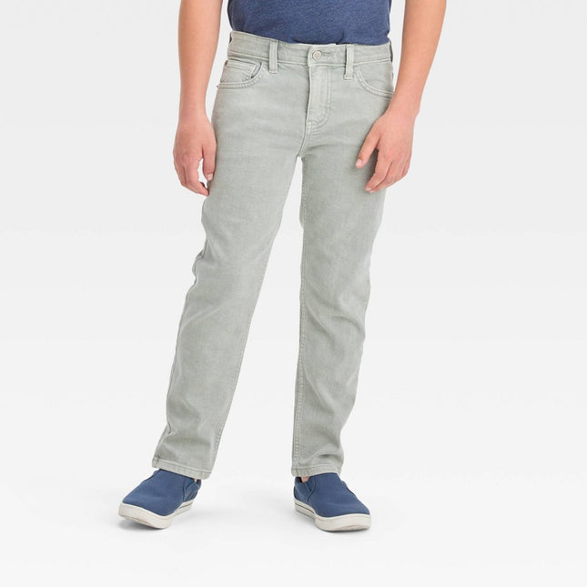 Boys' Solid Super Stretch 5-Pocket Pants - Cat & Jack™ Gray 8