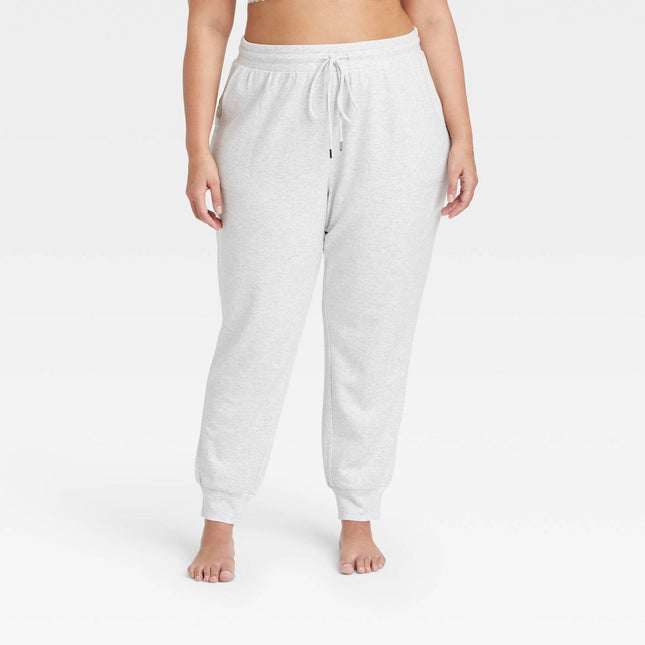 Women's Beautifully Soft Fleece Lounge Jogger Pants - Stars Above™ Heather Gray 2X