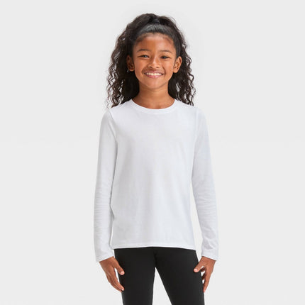 Girls' Long Sleeve T-Shirt - Cat & Jack™ White M