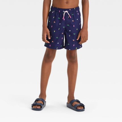 Boys' Shapes Printed Swim Shorts - Cat & Jack™ Blue M