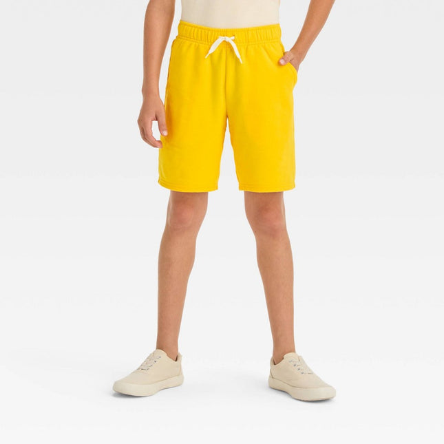 Boys' Pull-On 'At the Knee' Knit Shorts - Cat & Jack™ Light Yellow M