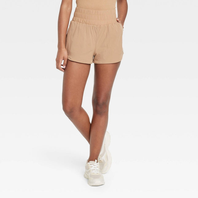 Women's High-Rise Woven Shorts 2.5" - JoyLab™ Tan S