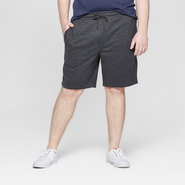 Men's Big & Tall 8.5" Regular Fit Ultra Soft Fleece Pull-On Shorts - Goodfellow & Co™ Charcoal Gray 3XL