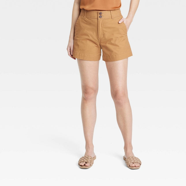 Women's High-Rise Everyday Shorts - A New Day™ Tan 12