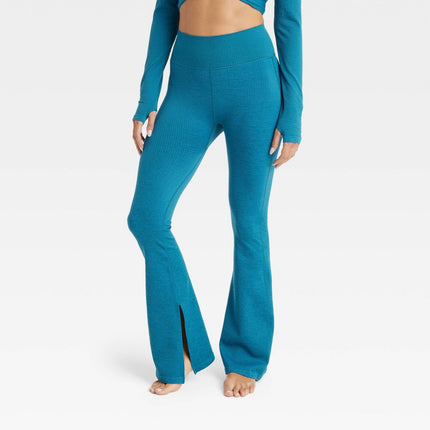 Women's Textured Flare Leggings - JoyLab™ Blue M