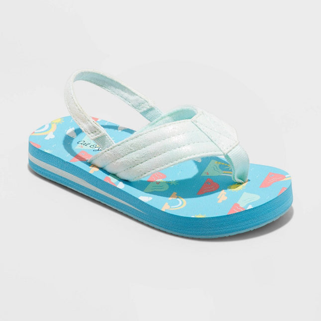 Toddler Shawn Flip Flop Sandals - Cat & Jack™ Light Blue XL