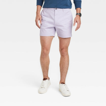 Men's Every Wear 5" Slim Fit Flat Front Chino Shorts - Goodfellow & Co™ Violet 36