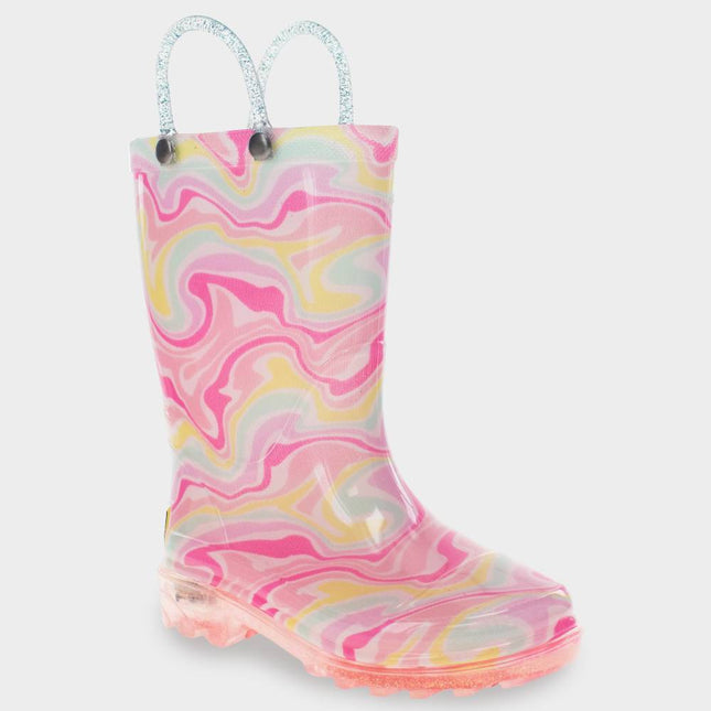 Western Chief Toddler Girls' Abby Glitter Rain Boots - Pink 12T