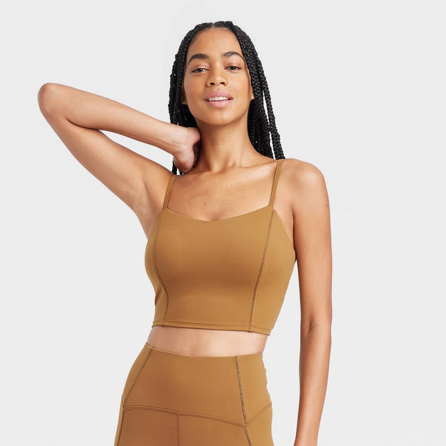 Women's Corset Detail Bra - JoyLab™ Brown XS