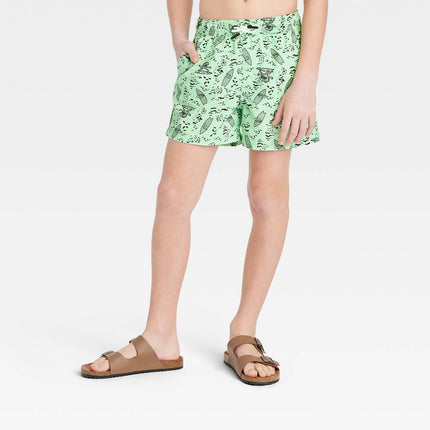 Boys' Monster Animal Printed Swim Trunks - art class™ Green XL