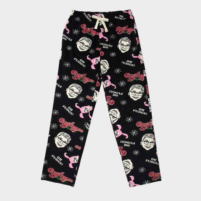 Men's A Christmas Story Fleece Pajama Pants - Black M