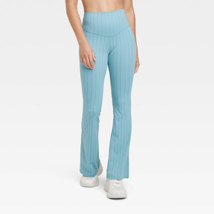 Women's Rib Flare Leggings - JoyLab™ Light Blue XS