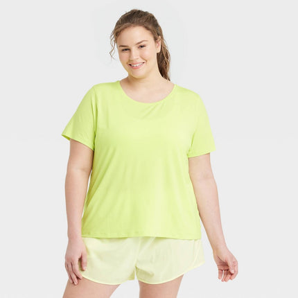 Women's Essential Crewneck Short Sleeve T-Shirt - All in Motion™ Lime Green 4X