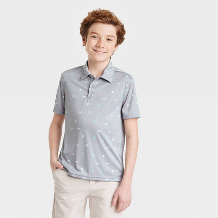 Boys' Golf Polo Shirt - All in Motion™ Gray L