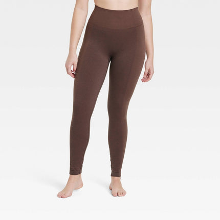 Women's Seamless High-Rise Leggings - All In Motion™ Espresso M