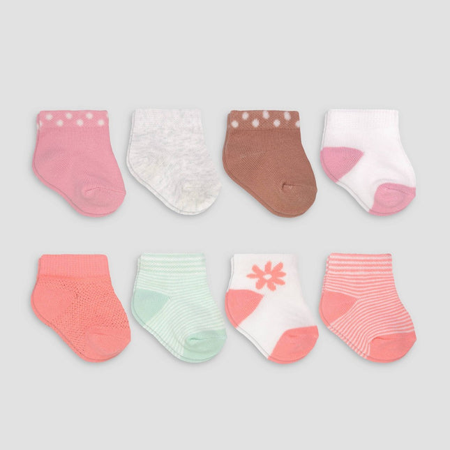 Carter's Just One You® 8pk Baby Girls' Ankle G Floral Socks - 0-3M