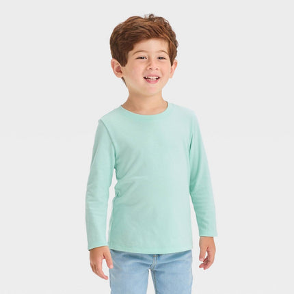 Toddler Boys' Long Sleeve Solid T-Shirt - Cat & Jack™ Green 2T