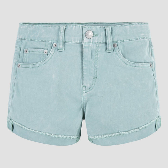 Levi's® Girls' Angled Fray Cuff Jean Shorts - Green 14