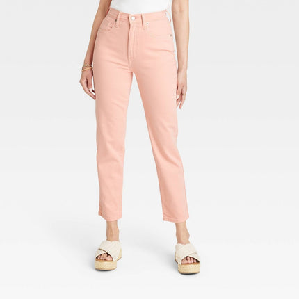 Women's High-Rise 90's Slim Straight Jeans - Universal Thread™ Pink 0