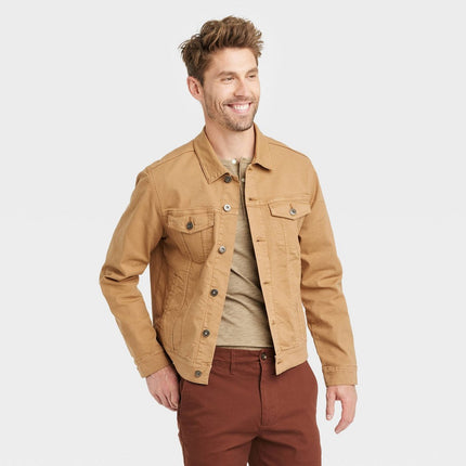 Men's Denim Trucker Jacket - Goodfellow & Co™ Brown M