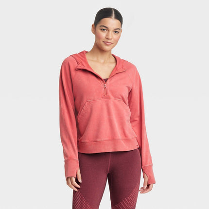 Women's 1/2 Zip Fleece Pullover - JoyLab™ Red XS