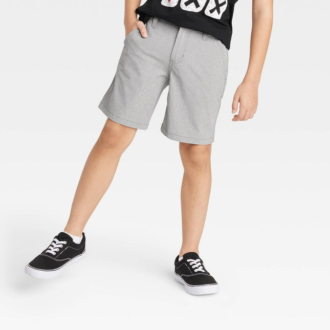 Boys' Quick Dry Flat Front 'At the Knee' Chino Shorts - Cat & Jack™ Gray 16
