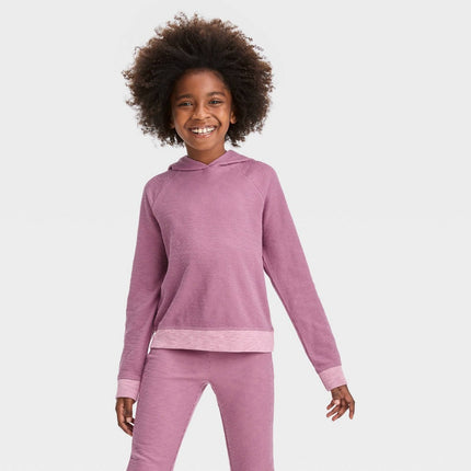 Girls' Cozy Pullover Hoodie Sweatshirt - Cat & Jack™ Light Purple M