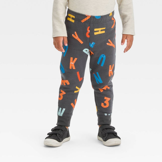 Toddler Boys' Fleece Pull-On Jogger Pants - Cat & Jack™ Dark Gray 18M