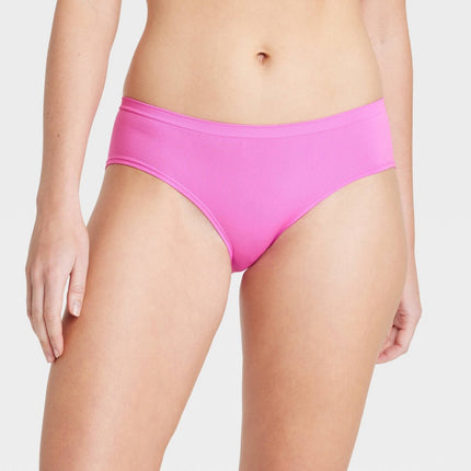 Women's Seamless Pull-On Hipster Underwear - Auden™ Enticing Pink L