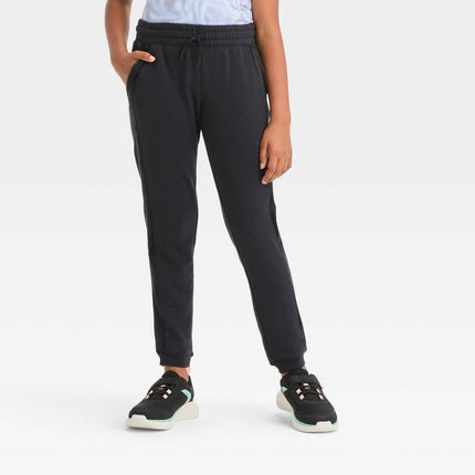 Girls' Cozy Fleece Pants - All in Motion™ Black XS