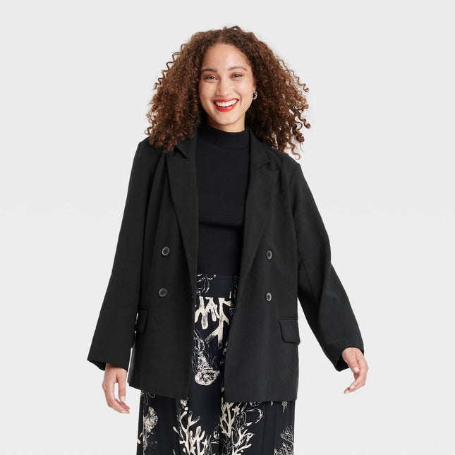 Women's Essential Blazer - A New Day™ Black XXL