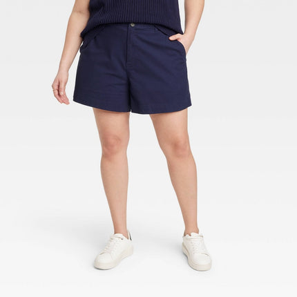 Women's High-Rise Everyday Shorts - A New Day™ Navy Blue 17