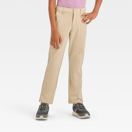 Boys' Stretch Slim Fit Quick Dry Pants - Cat & Jack™ Beige 14