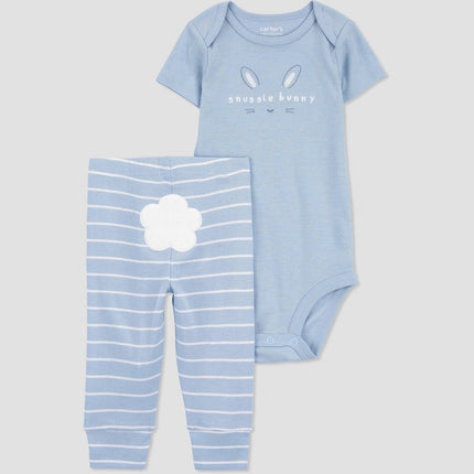 Carter's Just One You® Baby 2pc Snuggle Bunny Coordinate Set - Blue 9M